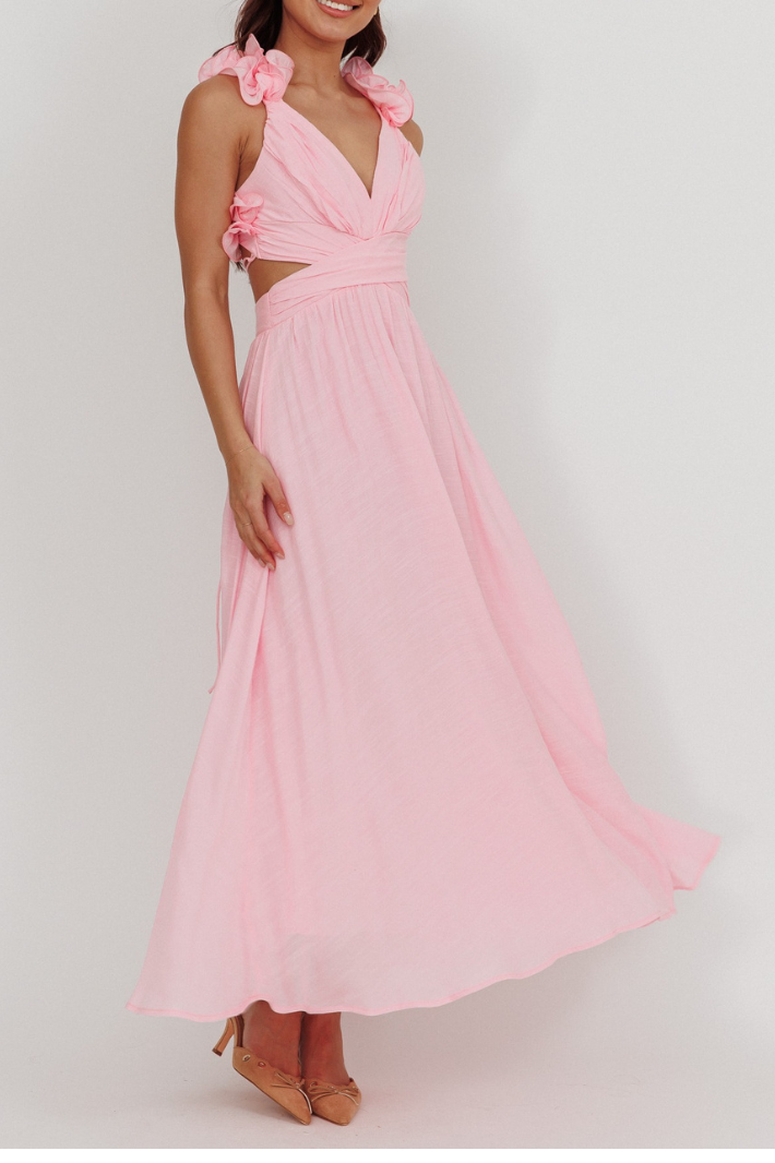 ANYA BACK CUT-OUT MAXI DRESS
