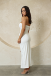 MIKA STRAPLESS MAXI DRESS - White