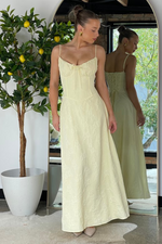 DIANNE FLOWY MAXI DRESS - Yellow Floral Print