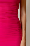 STARIA BACK CUT-OUT MAXI DRESS - Hot Pink