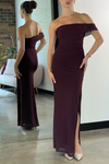 CHANT IT OFF-SHOULDER MAXI DRESS - Plum