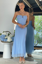 BELANI STRAPLESS MAXI DRESS - Blue