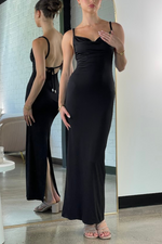 ELANO BACKLESS MAXI DRESS - Black