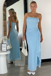 GENESIS STRAPLESS MAXI DRESS - Blue