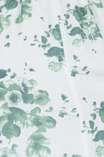 EVANGELISTA OFF SHOULDER MIDI DRESS - White Green Floral