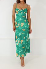 MARIENE MAXI DRESS - Green Floral