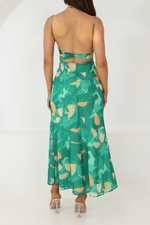 MARIENE MAXI DRESS - Green Floral