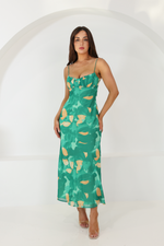 MARIENE MAXI DRESS - Green Floral
