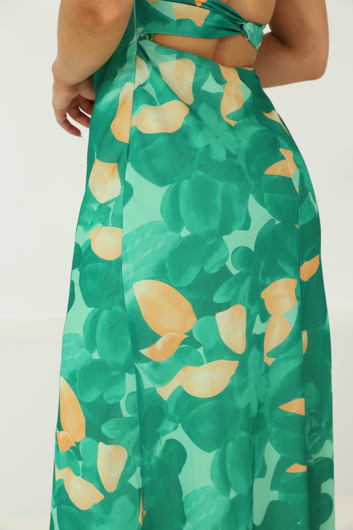 MARIENE MAXI DRESS - Green Floral