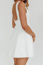 SAHNA LOW BACK MINI DRESS - White