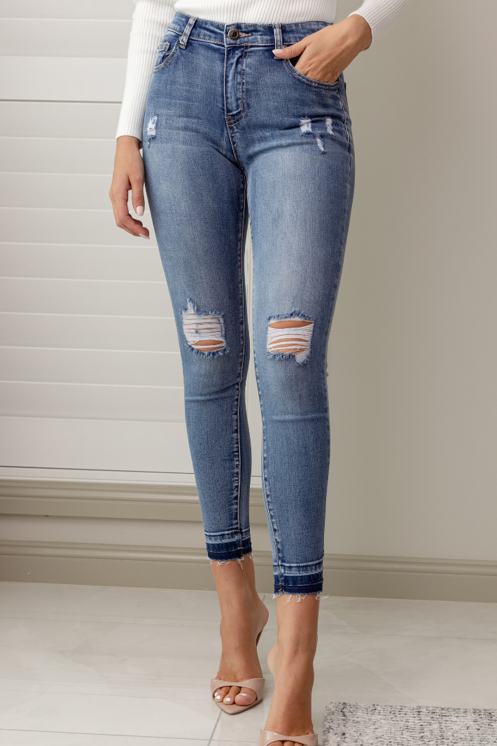 MASON SKINNY DENIM JEANS - Blue Wash