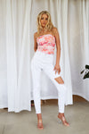 DARE TO DREAM SLEEVELESS CROP TOP - Pink Floral