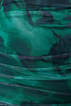 ELSIA LONG SLEEVE MINI DRESS - Green Print