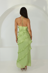 FRASINA HALTER NECK MAXI DRESS - Green