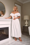 RALAINE FRONT CUT-OUT MAXI DRESS - White