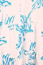 KARANI FRONT CUT-OUT MAXI DRESS - White Blue Floral