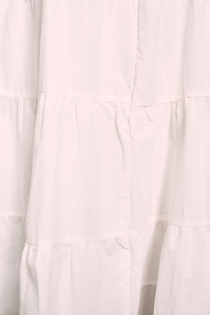 CANON FRONT CUT-OUT MIDI DRESS - White