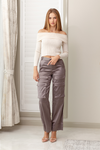 GRACELAND WIDE LEG PANTS - Mauve Satin