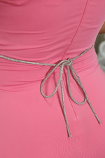 MIKA FRONT CUT-OUT MINI DRESS - Pink