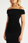 NADI OFF SHOULDER MAXI DRESS - Black