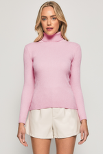 FIFIA TURTLE NECK LONG SLEEVE TOP - Pink