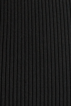 VEON LONG SLEEVE CROP TOP & MAXI KNIT SKIRT SET - Black
