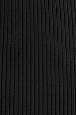 VEON LONG SLEEVE CROP TOP & MAXI KNIT SKIRT SET - Black
