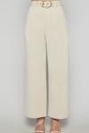 ALYCE HIGH WAISTED WIDE LEG PANTS - Beige