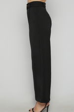 ALYCE HIGH WAISTED WIDE LEG PANTS - Black