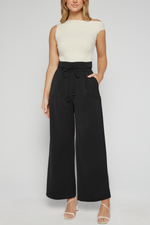 FIENNA HIGH WAISTED PANTS - Black