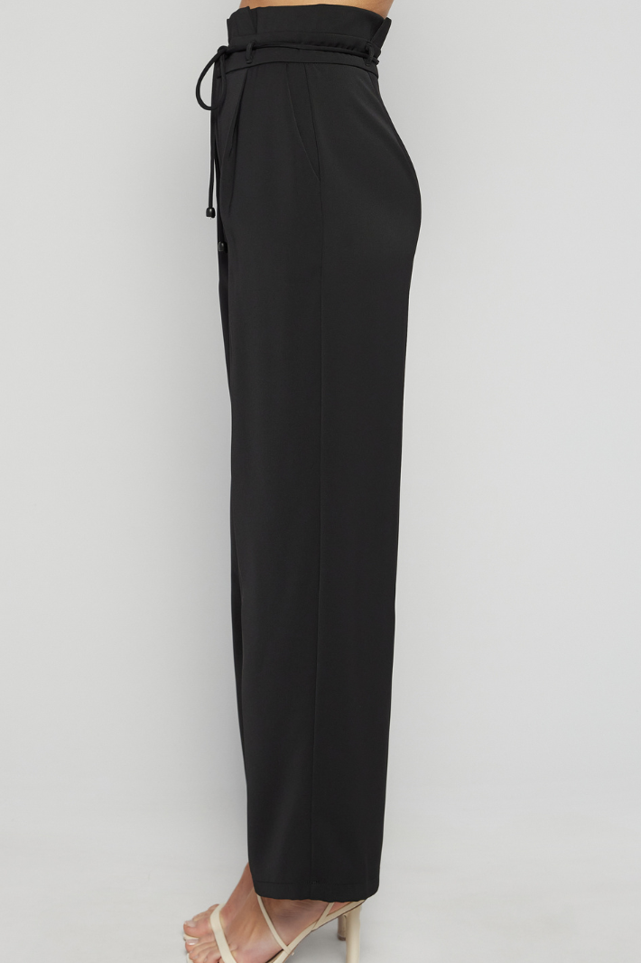 FIENNA HIGH WAISTED PANTS - Black