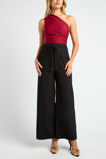 BILLI WIDE LEG PANTS - Black