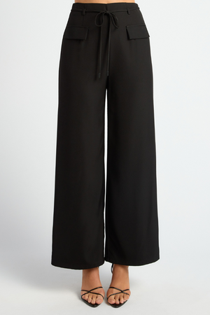 BILLI WIDE LEG PANTS - Black