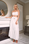 AMILIA CROP TOP & MAXI SKIRT SET - White