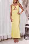 ARISA FRONT CUT-OUT MAXI DRESS - Yellow