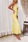ARISA FRONT CUT-OUT MAXI DRESS - Yellow
