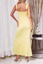 ARISA FRONT CUT-OUT MAXI DRESS - Yellow
