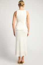 STARSI SLEEVELESS TOP & MAXI SKIRT - White
