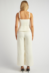 GLINTA TWEED TOP & WIDE PANTS SET - Beige