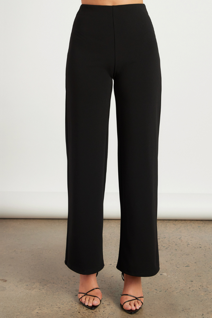 RAFA HIGH WAISTED PANTS - Black