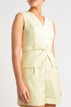 TRISHA TOP & SHORTS SET - Yellow