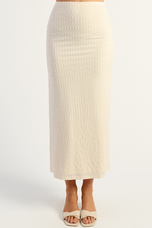 GRACIE MAXI SKIRT - Cream