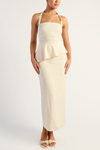 GRACIE HALTER NECK TOP - Cream