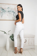 CREAM SODA CROP TOP - Black