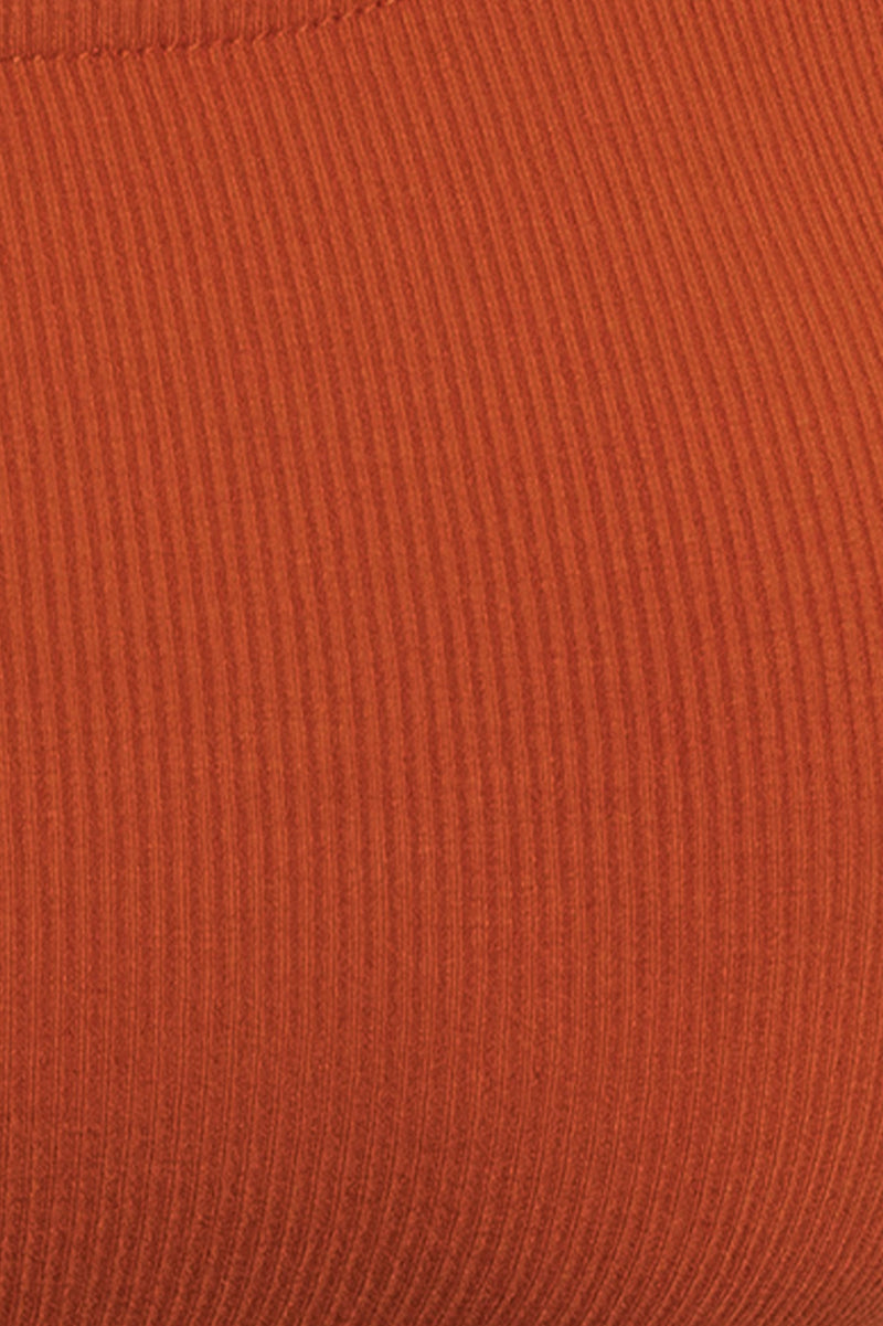 KATALINA LONG SLEEVE MINI DRESS - Burnt Orange