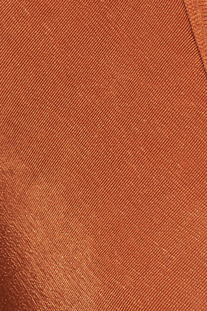 CRYSTEL CUT-OUT CROP TOP - Burnt Orange Metallic
